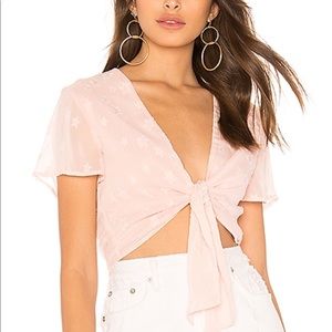 Revolve x superdown crop tie top